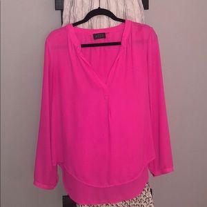 A hot pink blouse. Perfect for a night out!